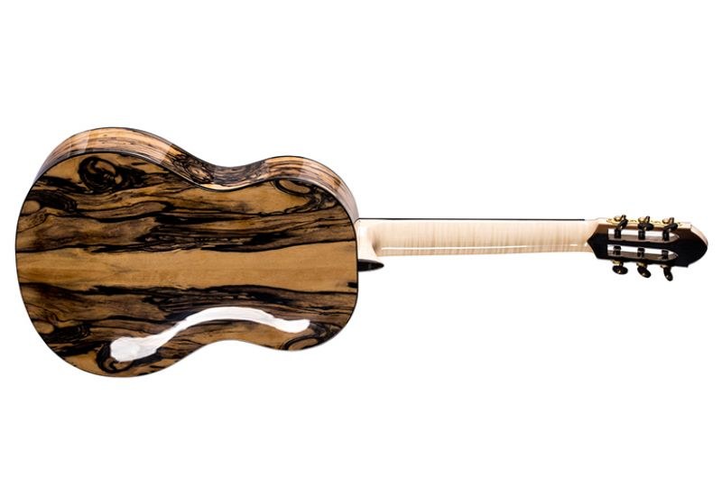 Black and white sandalwood guitar